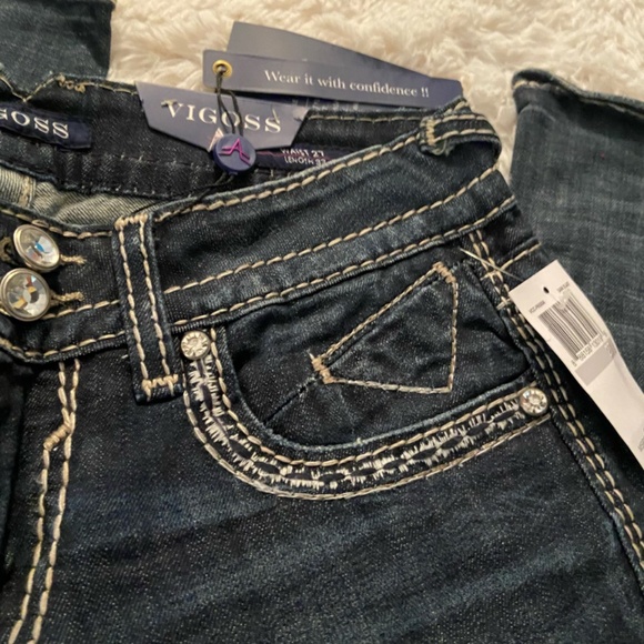 Vigoss The Chelsea Boot Cut Jeans Waist 27 Length 33 NWT - Picture 2 of 9